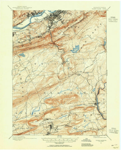 1891 Wilkes, PA - Pennsylvania - USGS Topographic Map