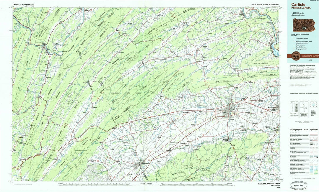 1984 Carlisle, PA - Pennsylvania - USGS Topographic Map