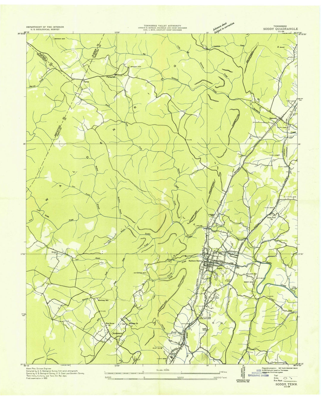 1935 Soddy - Tennessee - USGS Topographic Map v2