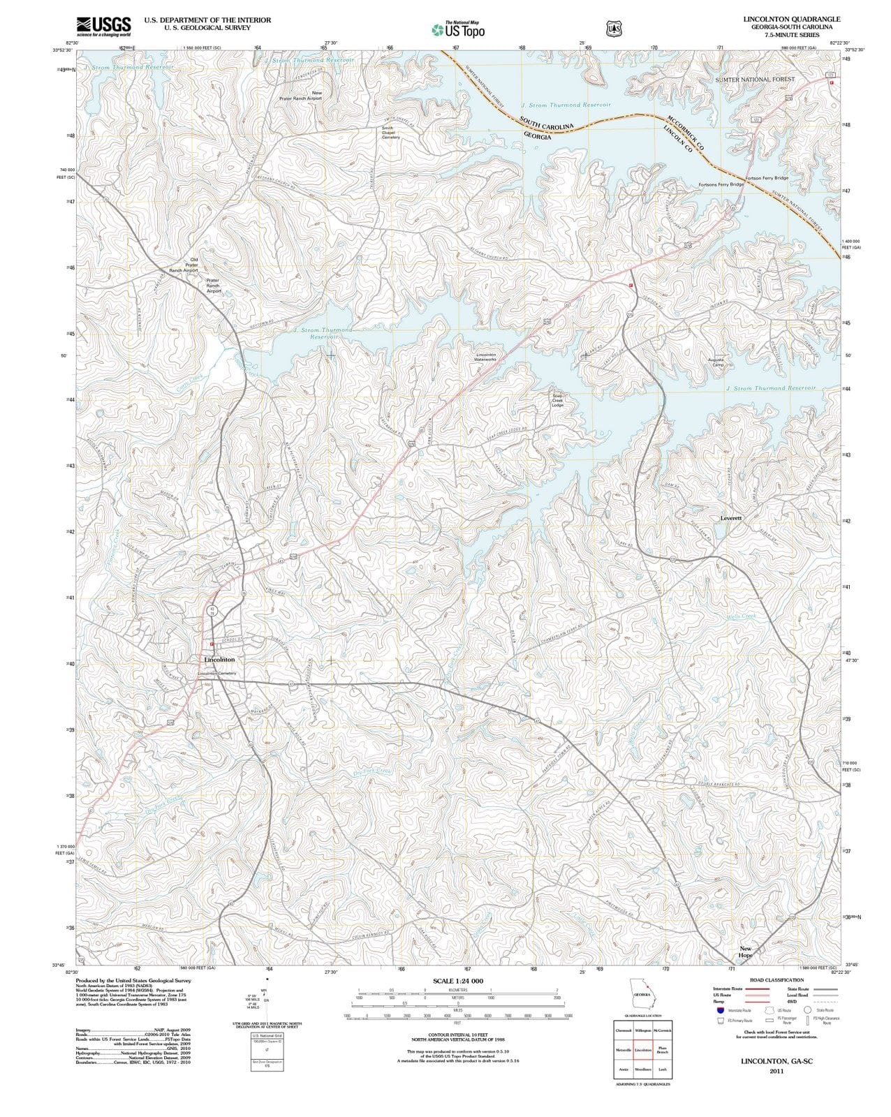 2011 Lincolnton, GA - Georgia - USGS Topographic Map
