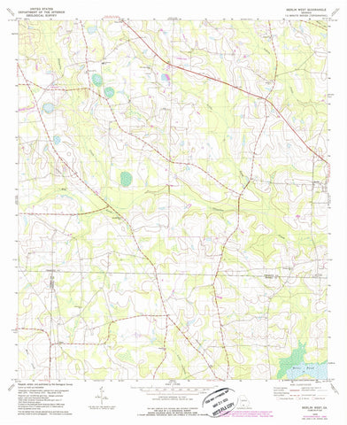 1978 Berlin West, GA - Georgia - USGS Topographic Map