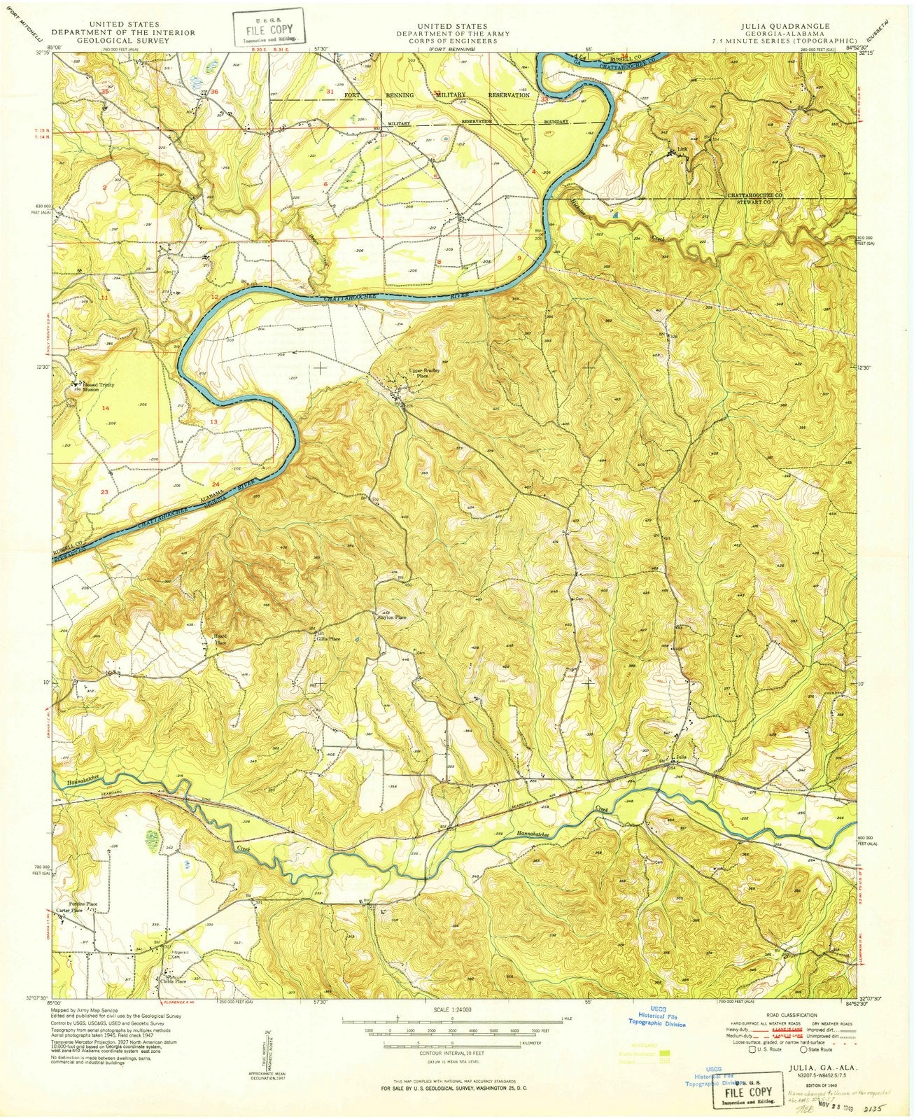 1949 Julia, GA - Georgia - USGS Topographic Map