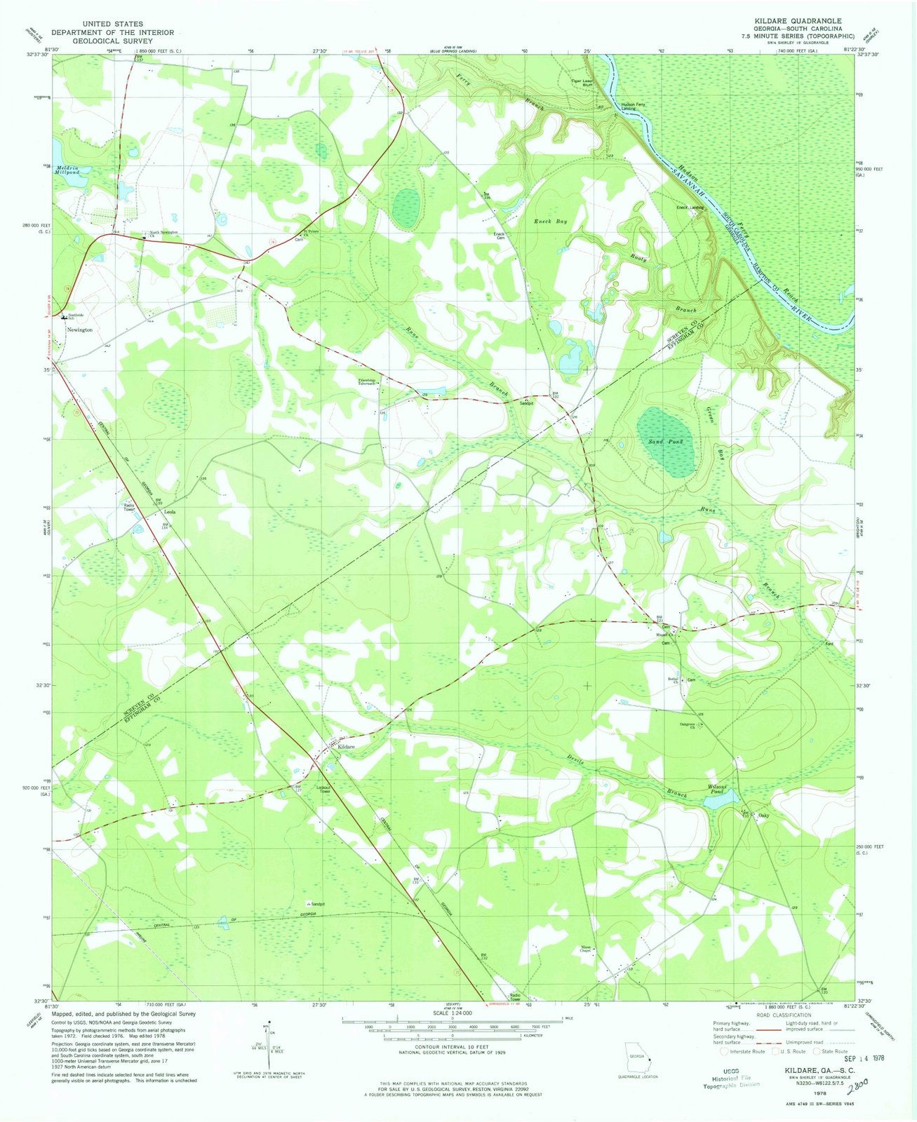 1978 Kildare, GA - Georgia - USGS Topographic Map