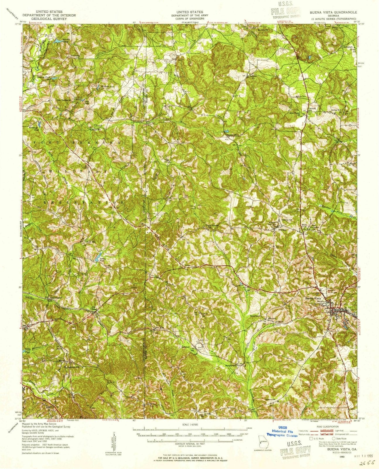 1950 Buena Vista, GA - Georgia - USGS Topographic Map v3