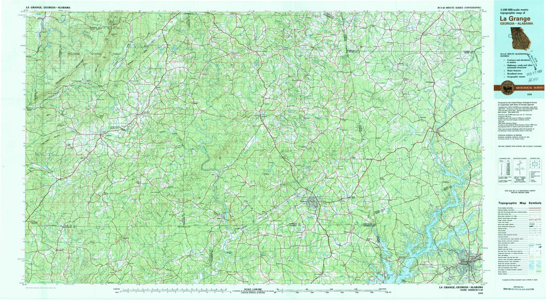 1978 La Grange, GA - Georgia - USGS Topographic Map