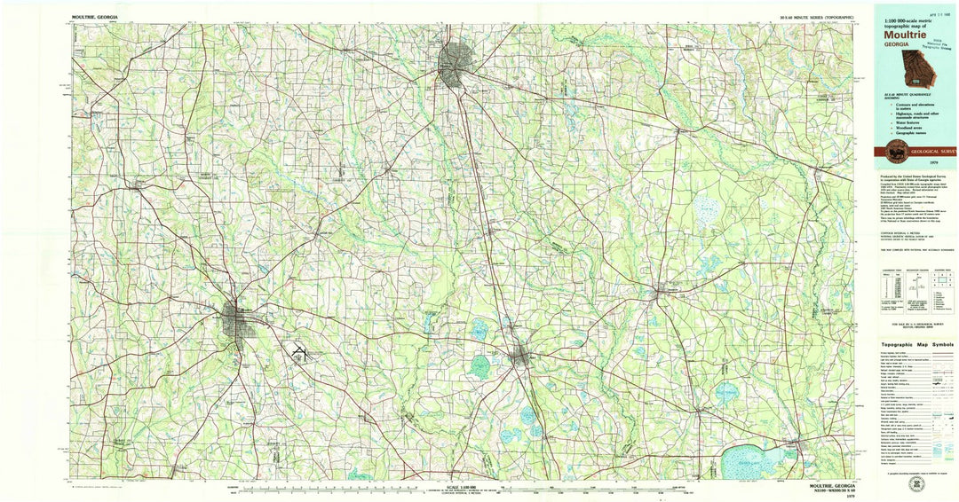 1979 Moultrie, GA - Georgia - USGS Topographic Map
