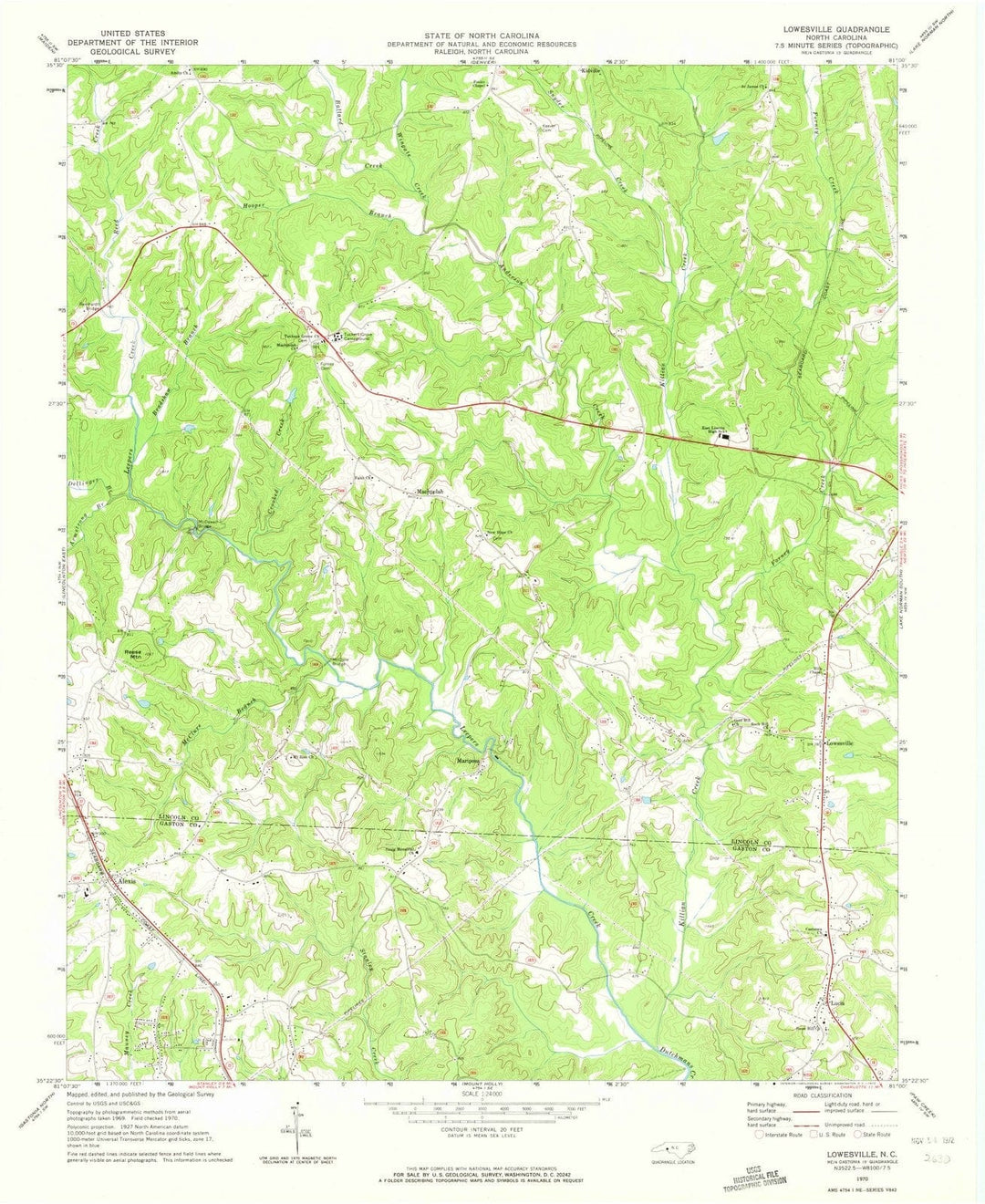 1970 Lewisville, NC - North Carolina - USGS Topographic Map
