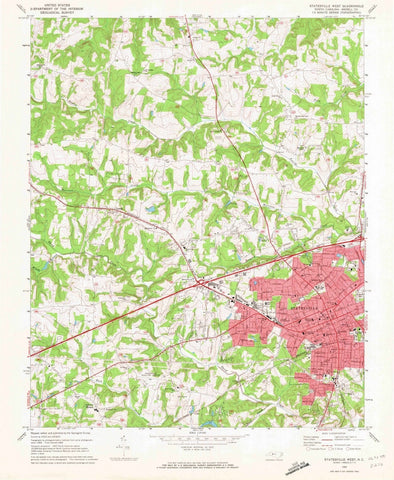 1969 Statesville West, NC - North Carolina - USGS Topographic Map