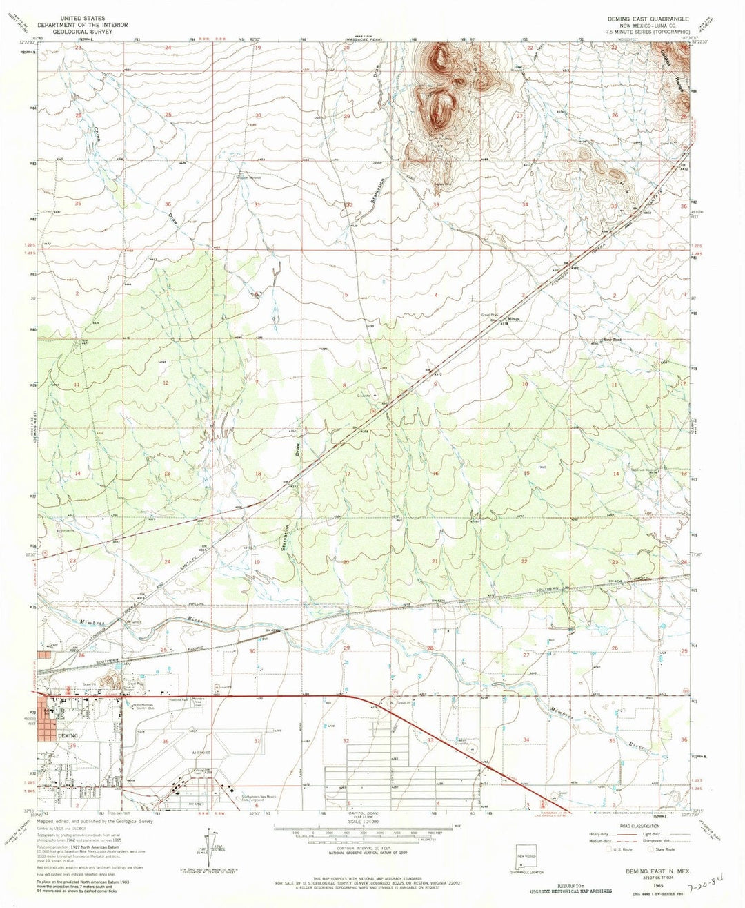 1965 Deming, NM - New Mexico - USGS Topographic Map