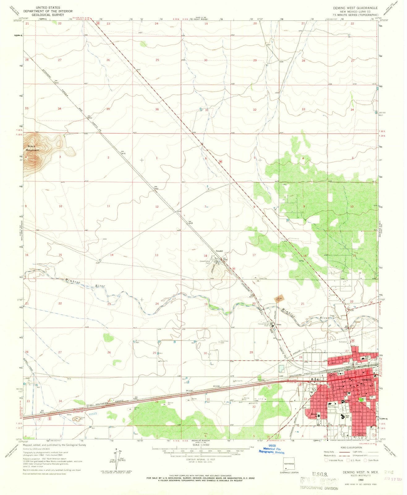 1964 Deming, NM - New Mexico - USGS Topographic Map