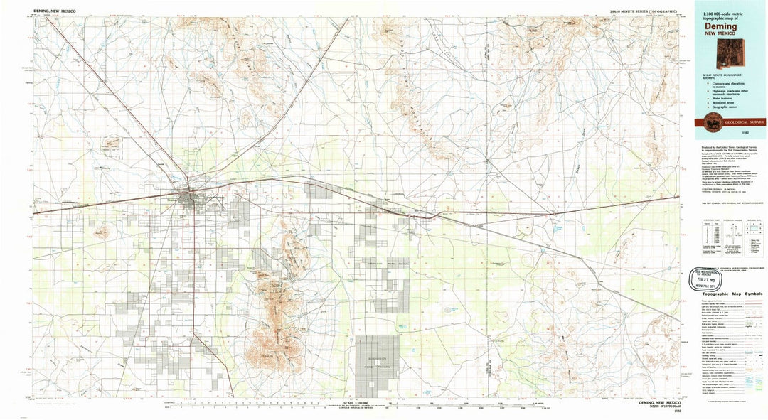 1982 Deming, NM - New Mexico - USGS Topographic Map