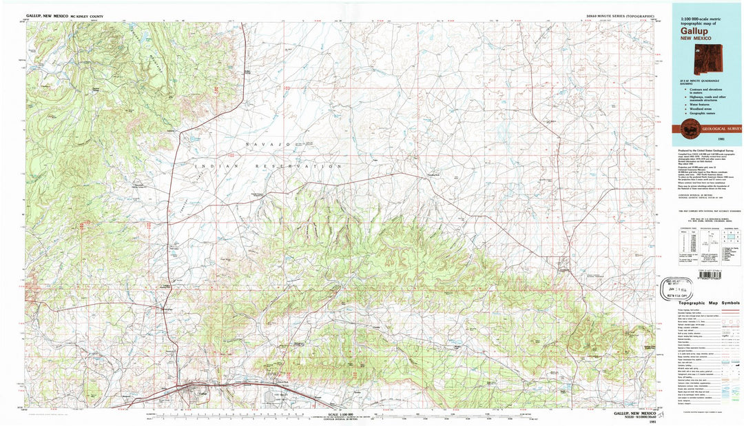 1981 Gallup, NM - New Mexico - USGS Topographic Map