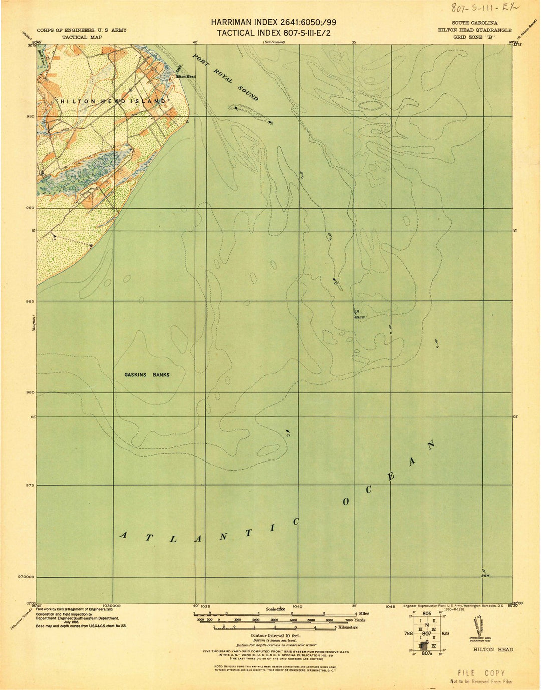 1920 Hilton Head, SC - South Carolina - USGS Topographic Map
