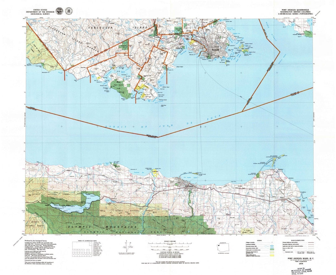 1979 Port Angeles, WA - Washington - USGS Topographic Map