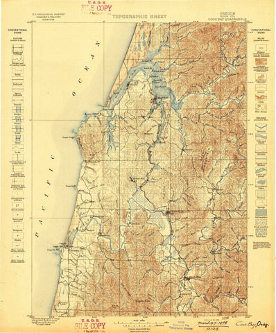 1898 Coos Bay, OR - Oregon - USGS Topographic Map