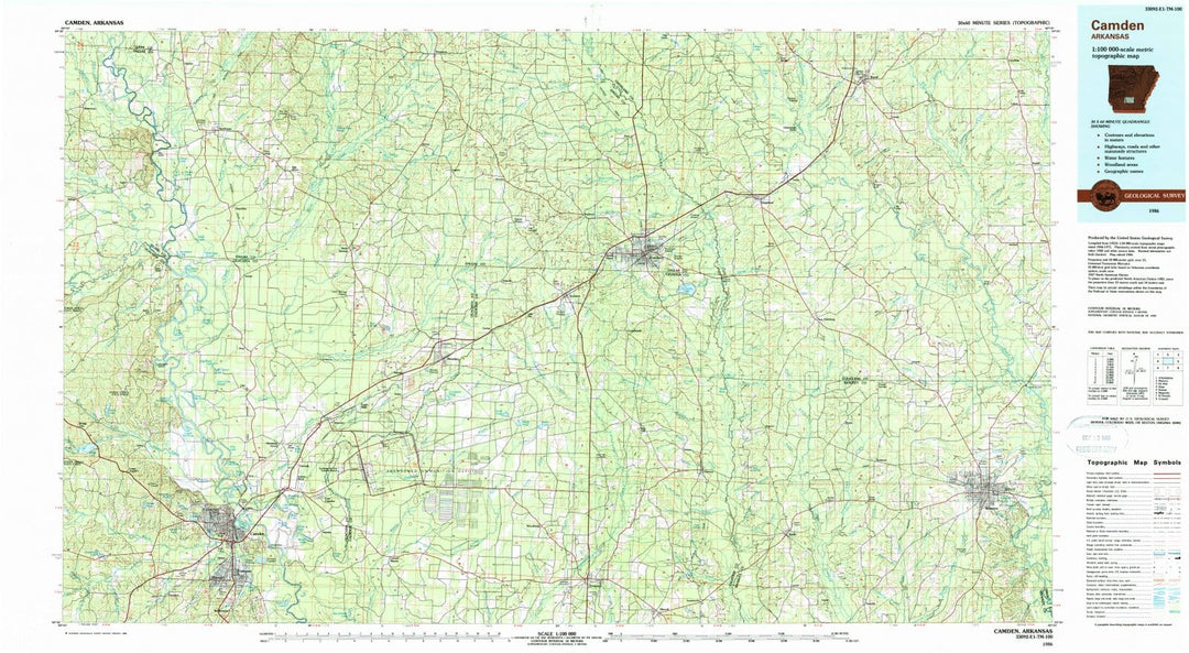 1986 Camden, AR - Arkansas - USGS Topographic Map