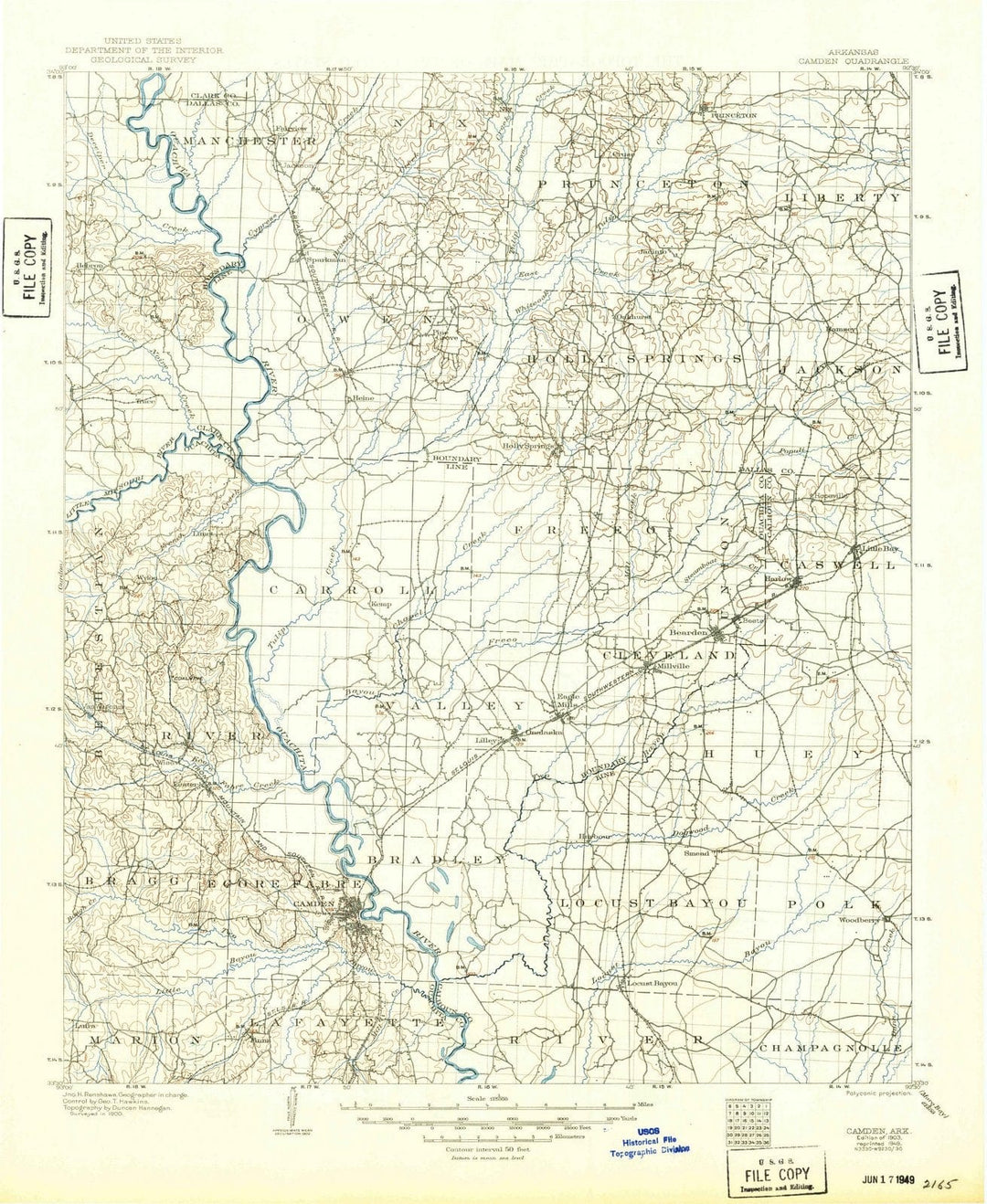 1903 Camden, AR - Arkansas - USGS Topographic Map