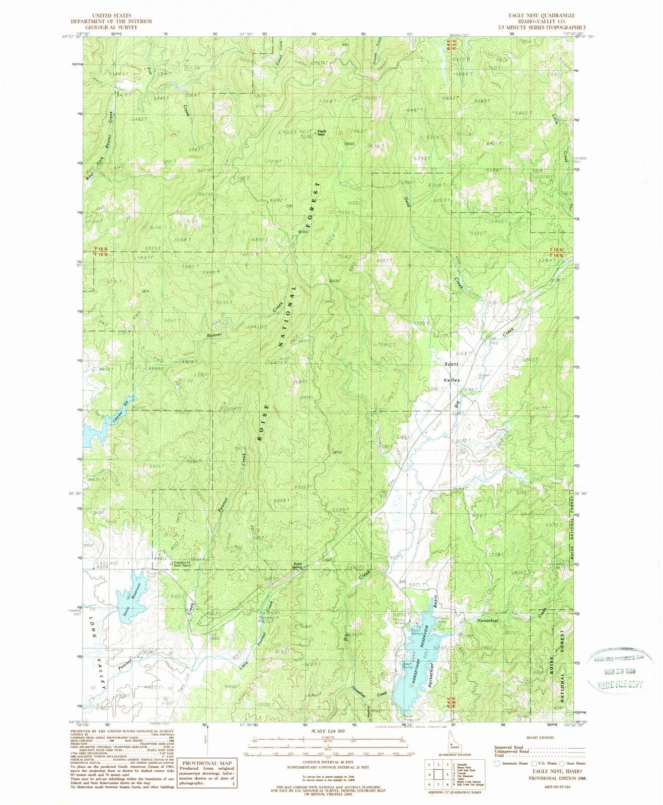1988 Eaglest, ID - Idaho - USGS Topographic Map