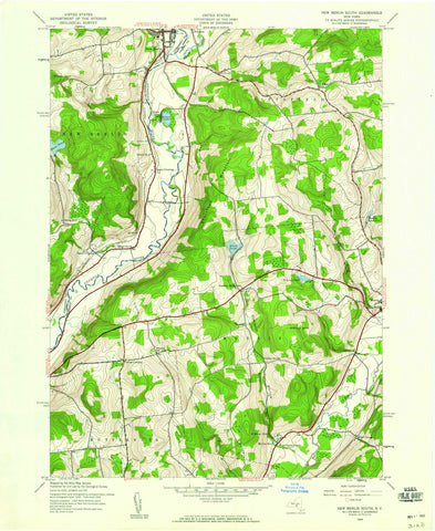 1943 New Berlin South, NY - New York - USGS Topographic Map