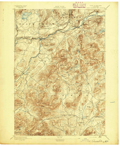 1895 Ausable, NY - New York - USGS Topographic Map