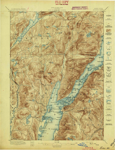 1897 Bolton, NY - New York - USGS Topographic Map