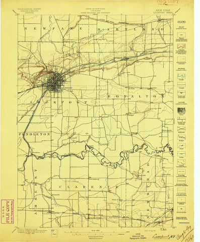 1897 Lockport, NY - New York - USGS Topographic Map