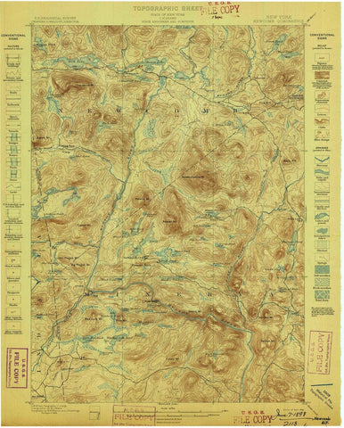 1898 Newcomb, NY - New York - USGS Topographic Map