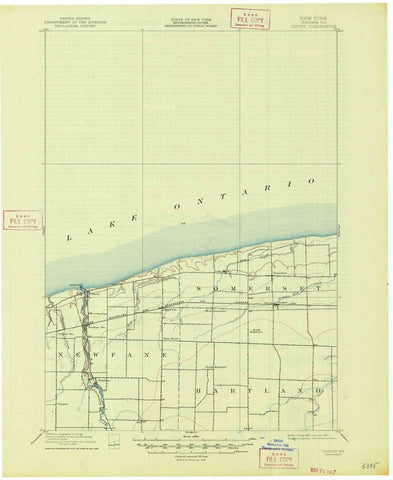 1897 Olcott, NY - New York - USGS Topographic Map