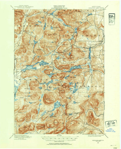 1895 Paradox Lake, NY - New York - USGS Topographic Map