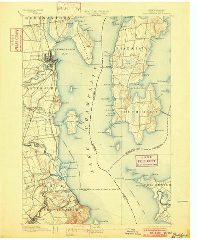 1894 Plattsburgh, NY - New York - USGS Topographic Map