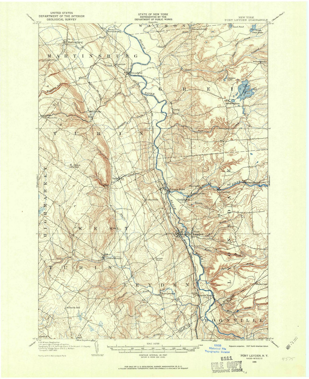 1905 Port Leyden, NY - New York - USGS Topographic Map