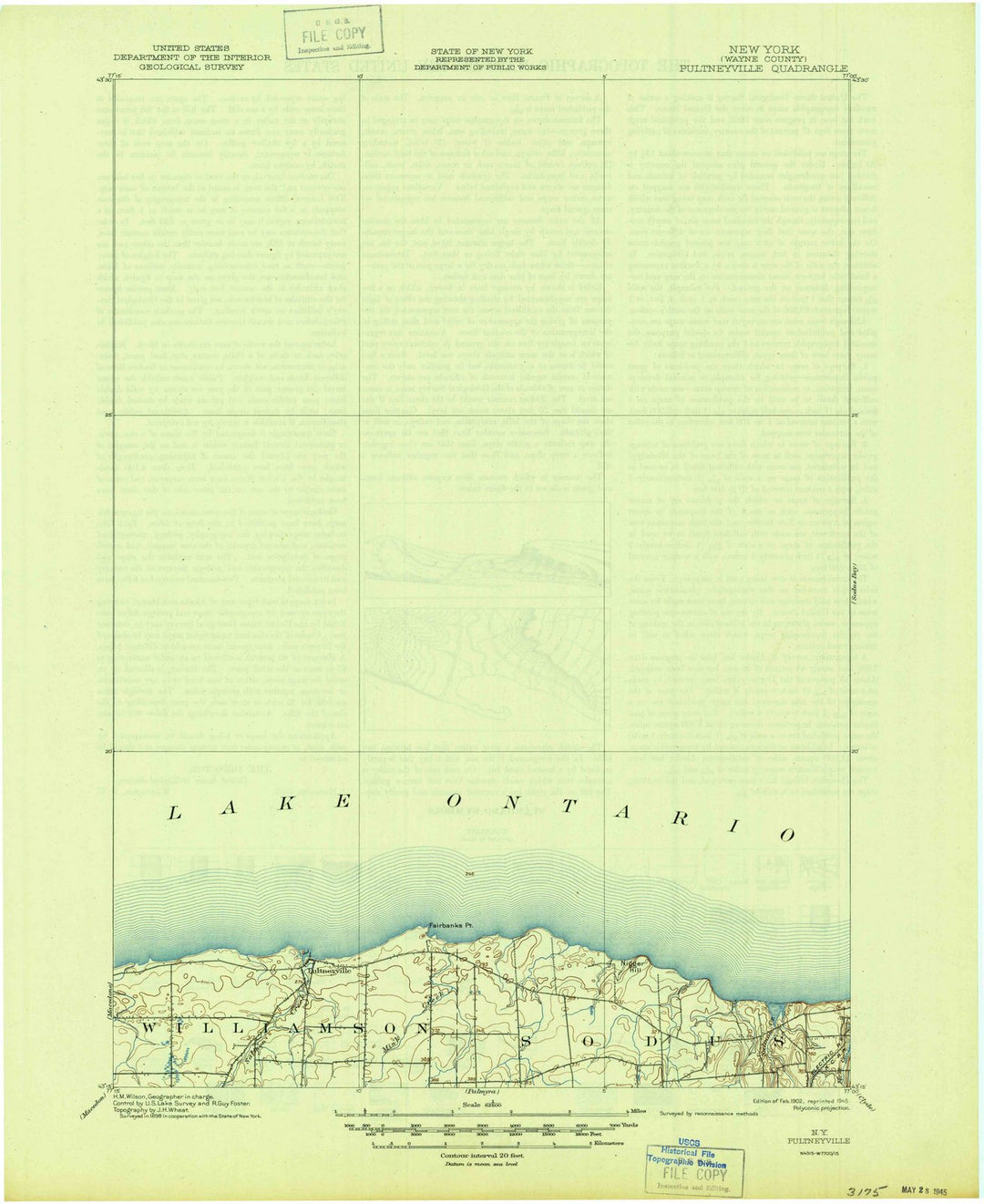 1902 Pultneyville, NY - New York - USGS Topographic Map