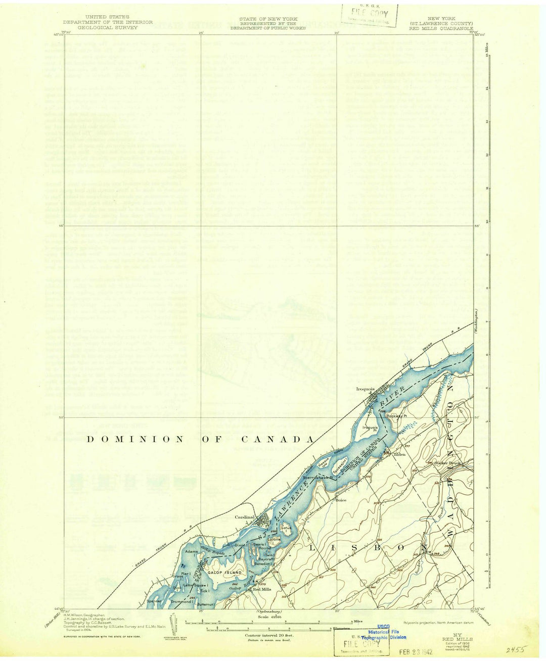 1906 Red Mills, NY - New York - USGS Topographic Map