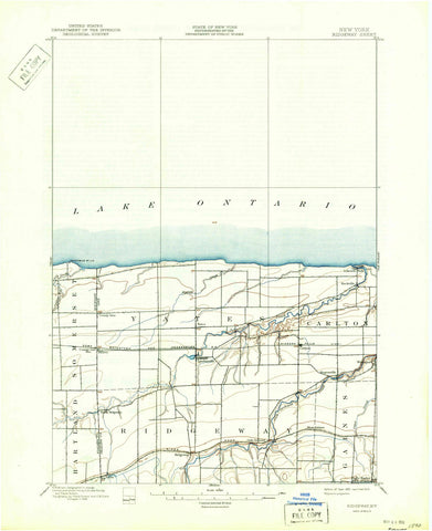 1897 Ridgeway, NY - New York - USGS Topographic Map
