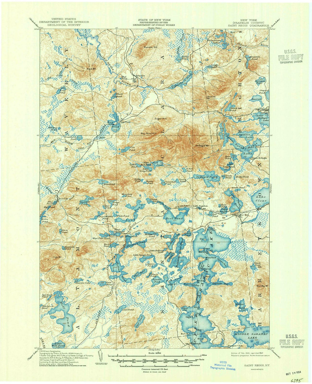 1905 Saint Regis, NY - New York - USGS Topographic Map