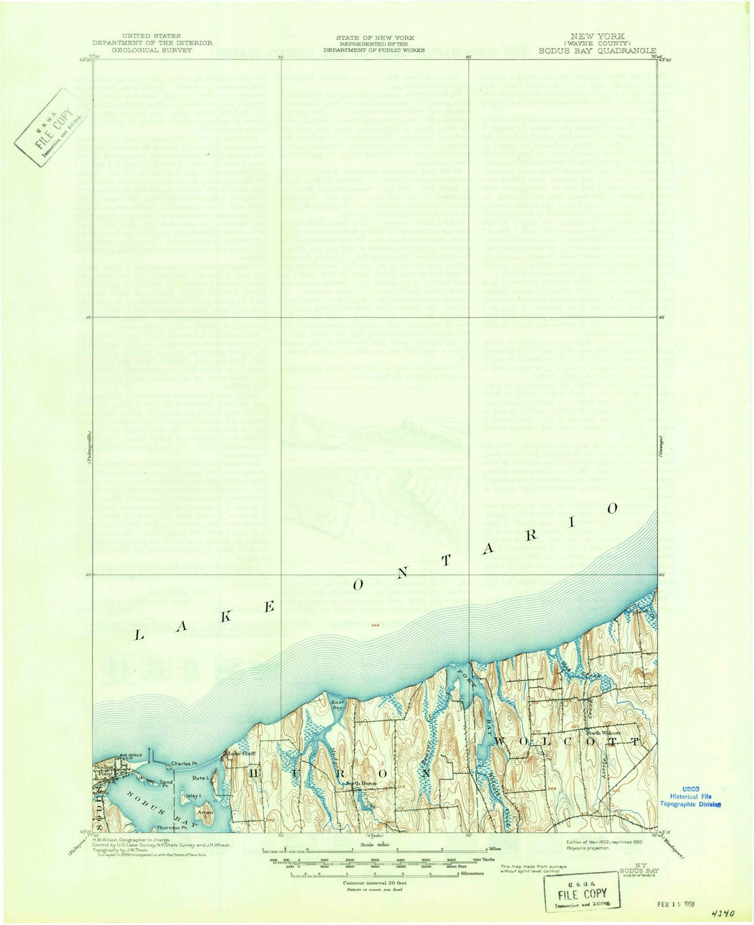 1902 Sodus Bay, NY - New York - USGS Topographic Map