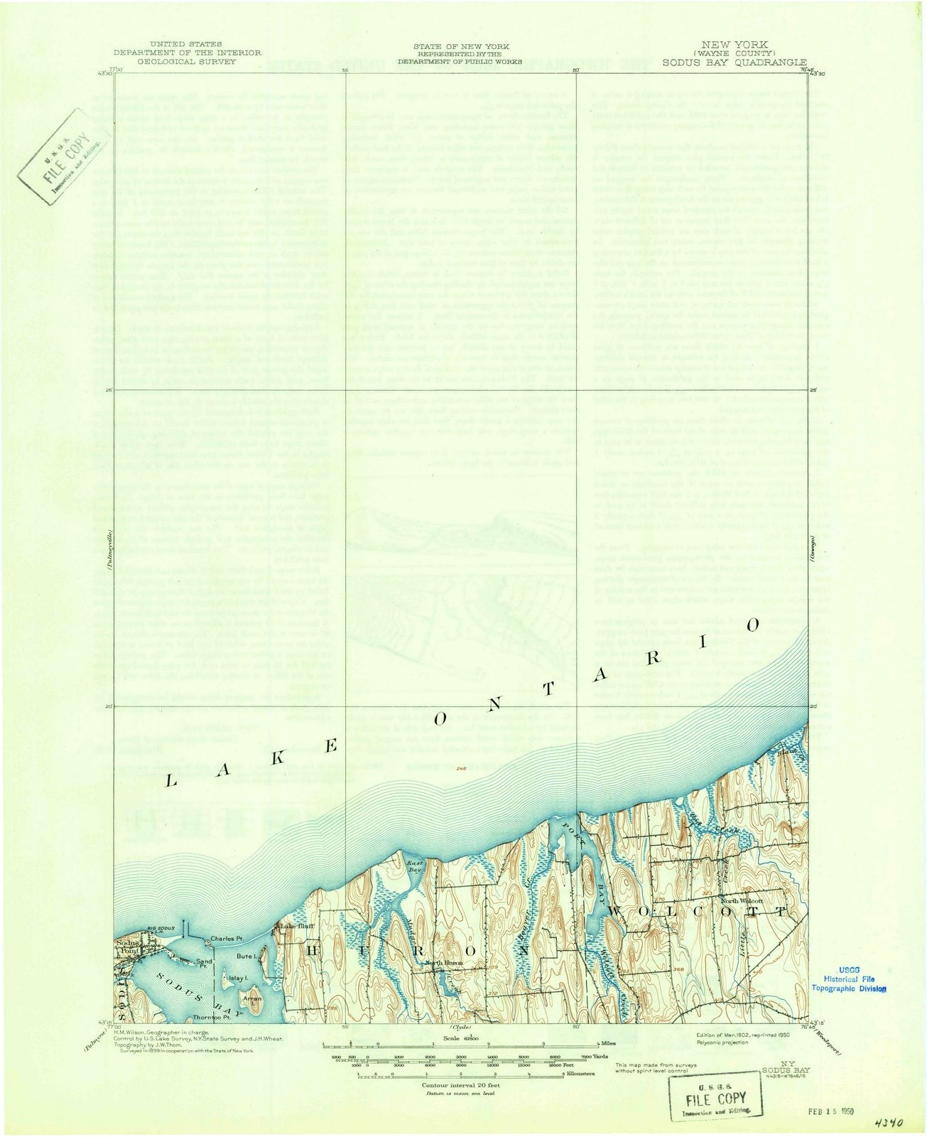 1902 Sodus Bay, NY - New York - USGS Topographic Map