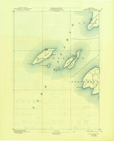 1895 Stony Island, NY - New York - USGS Topographic Map