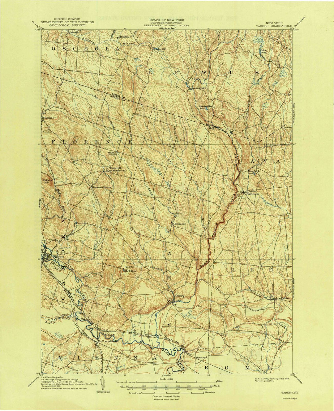 1905 Taberg, NY - New York - USGS Topographic Map