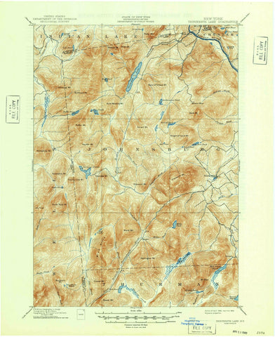 1898 Thirteenth Lake, NY - New York - USGS Topographic Map