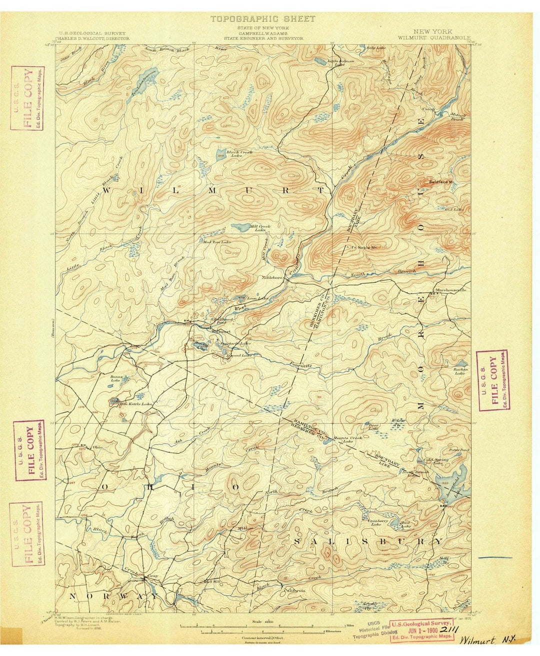 1900 Wilmurt, NY - New York - USGS Topographic Map