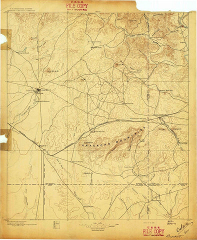1896 Brackett, TX - Texas - USGS Topographic Map