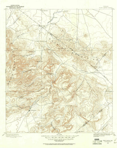 1894 Fortavis, TX - Texas - USGS Topographic Map