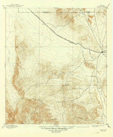 1895 Marfa, TX - Texas - USGS Topographic Map