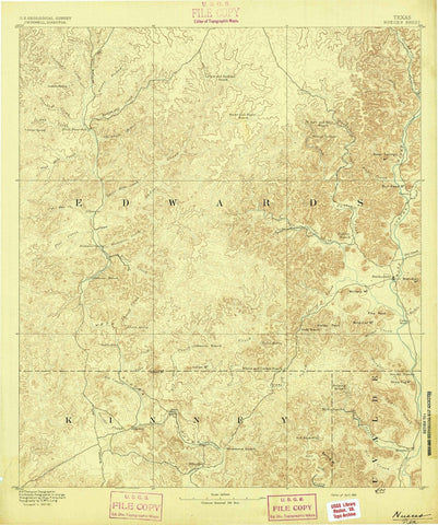 1893 Nueces, TX - Texas - USGS Topographic Map