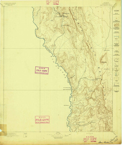 1896 San Carlos, TX - Texas - USGS Topographic Map