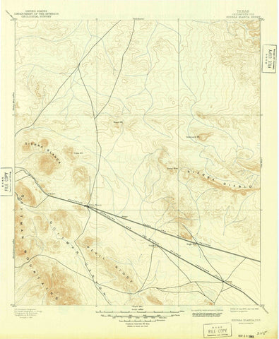 1895 Sierra Blanca, TX - Texas - USGS Topographic Map