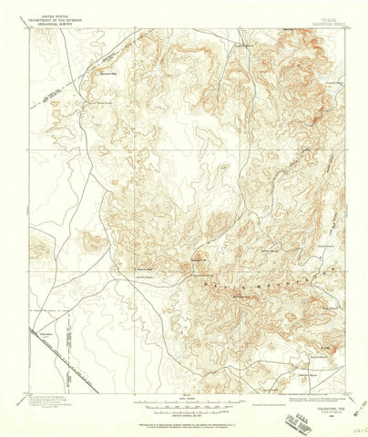 1894 Valentine, TX - Texas - USGS Topographic Map