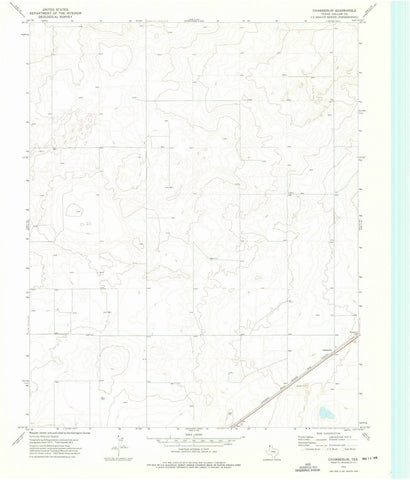 1973 Chamberlin, TX - Texas - USGS Topographic Map