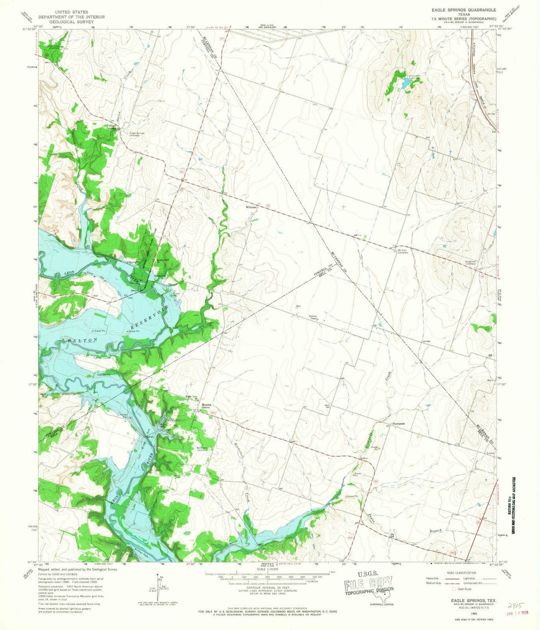 1965 Eagle Springs, TX - Texas - USGS Topographic Map